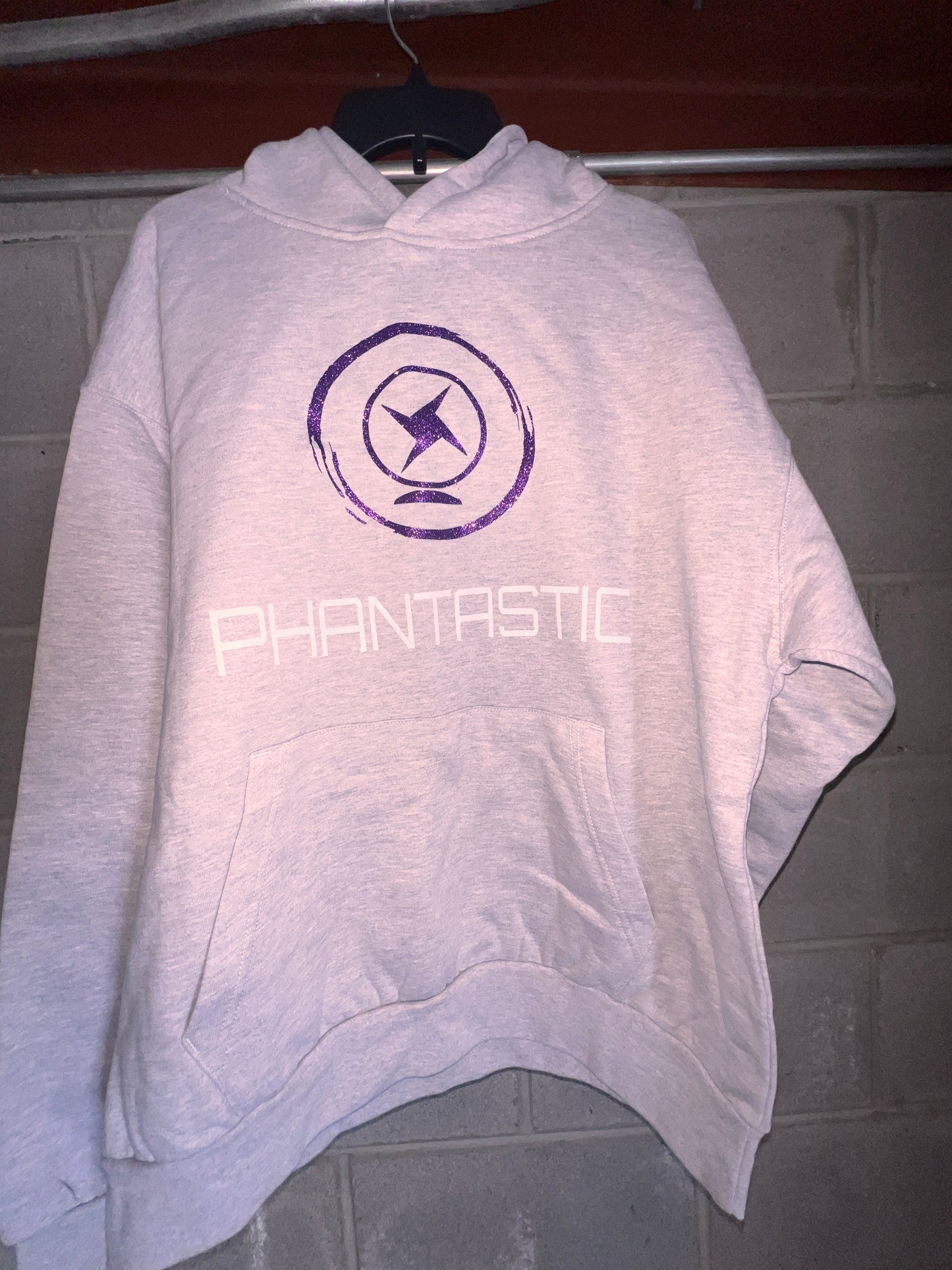 Phantastic Holographic Logo Trap Hoodie Grey Heavyduty