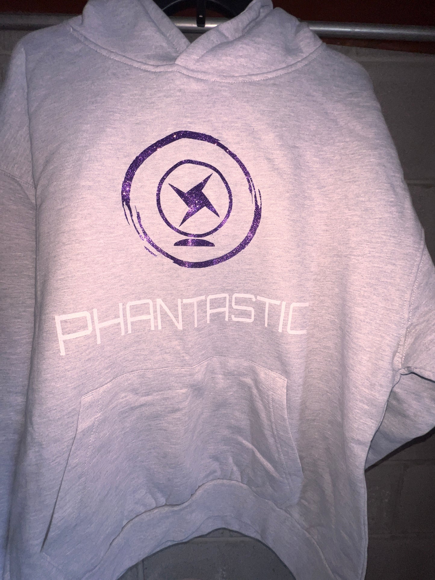 Phantastic Holographic Logo Trap Hoodie Grey Heavyduty