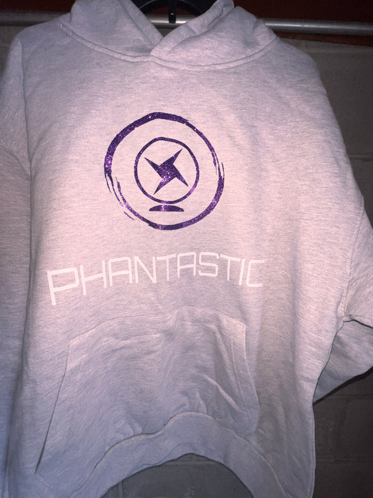 Phantastic Holographic Logo Trap Hoodie Grey Heavyduty